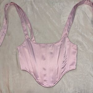 Forever 21 Light Pink Satin Bustier